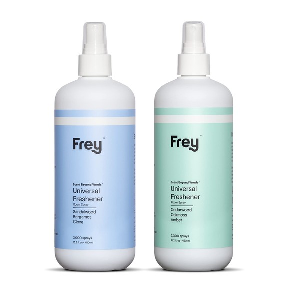 FREY Universal Freshener - Pack of 2 Natural Air Freshener Sprays (Bold & Sweet Fragrance)