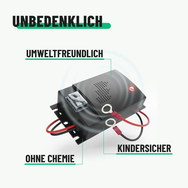 greate greate 2X Marderschreck Auto mit 12V Batterieanschluss - Marderschrecker