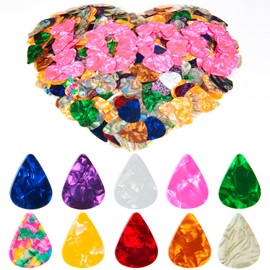 Bulk Guitar Picks 1000Piece,Medium(0.71mm) Guitar Sampler Plectrums Celluloid Guitar Pick Acoustic Plectrum