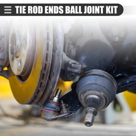 Motoforti Tie Rod Ends Ball Joint Set, Steering Back Outer Ball Joint, for EZGO TXT Golf Cart, 70695-G01, Metal, Black, 3pcs