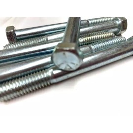 Brighton 3/8 - 16 x 3-1/2"  HEX HEAD SCREWS BOLTS GRADE 5 ZINC COATED 6 PCS - NEW
