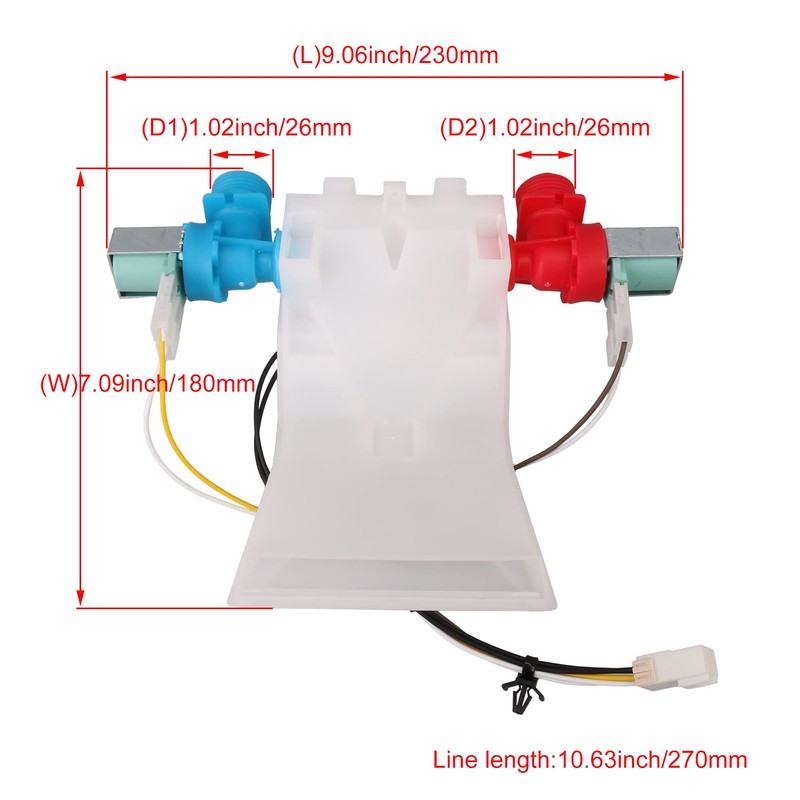 Emptty W10144820 Washer Water Inlet Valve Replacement for Whirlpool Replacement