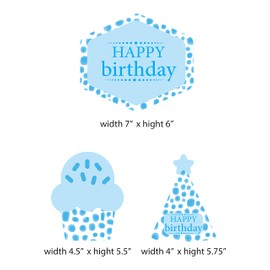 Little Prince Centerpiece Stick for Boy Birthday | Boy Birthday Party Supplies Decoration | Centerpieces Sticks for Table Toppers Decors | Blue and Gold Theme Decoration for Boys -15 Pieces