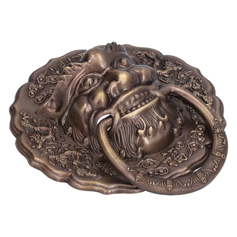 Black Door Knocker Handle Brass Double Door Pull Hardware Accessory