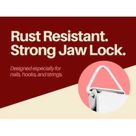 Hanging Clips Pack of 10 Triangle Back Medium Power for Tapestry Small Rugs,Towel, Shawl and Paintings by Wise Linkers (White)