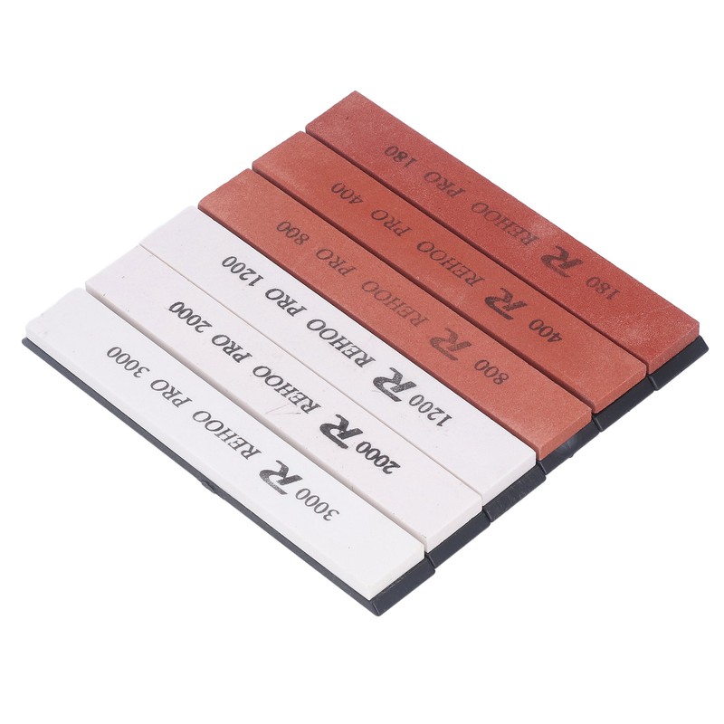 6pcs Whetstone White Corundum Multifunctional 80 400 800 1200 2000