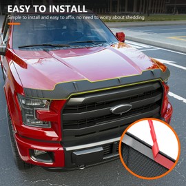 powoq Hood Deflector Compatible with 2015-2020 Ford F150 Hood Protector Shield TPE Deflector Replacement for 2015-2020 Ford F-150 Accessories