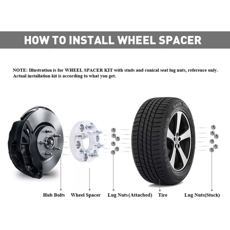 Unbranded 2pc 6x5.5 to 6x4.5 Wheel Adapters 1 Inch 14x1.5
