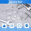 sourcing map 100Pcs M5x15mmx3mm Square Nuts, Carbon Steel Zinc Plated