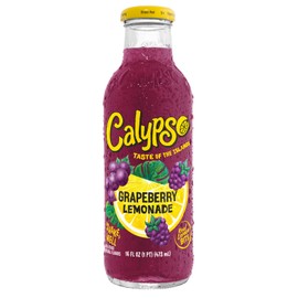 Calypso Lemonades | Made with Real Fruit and Natural Flavors | Grapeberry, 16 Fl Oz (Pack of 12)