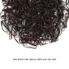 Hoyols Small Hair Elastics Brown, Premium Plastic Girls Hair Ties