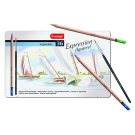Bruynzeel Expression AQUAREL 36 Aquarellstifte Metall-Set mit Pinsel