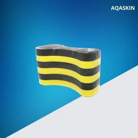 AQASKIN Freeflow Pullbuoy Swimming Training Pool for Legs and Upper Body - for Children and Adults - Unisex (Quantity 1 Piece, Grey Black)