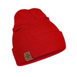 Winter Beanie Hats for Men and Women,Stretchy Daily Knit Hat,Gifts for Dad Mom (Red)