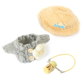 BAIKEA Clothes for Doll 17cm Dolls Clothes with Accessories Kawaii Outfit Set Grey (NO Doll)