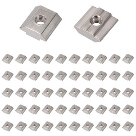GUNGY T-Slot Nuts M6 Nut 8 Type B T-Slot Nut Set T-Slot Nuts Carbon Steel T Slot Nuts for Aluminium Profile Extrusion Slot Standard 30 Series 50 Pieces