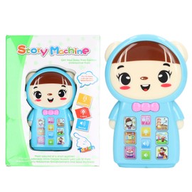 Kids Mobile Phone Toy Children Cartoon Story Music Light Songs Educational Cell Phone Toy GiftBlue