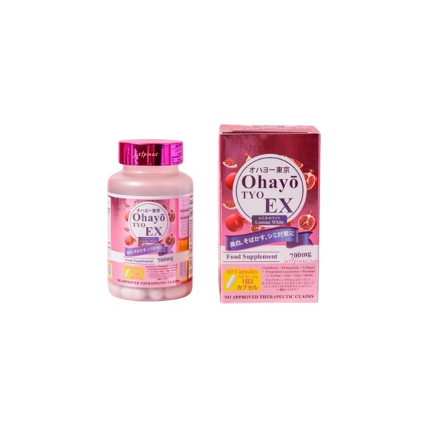 OhayoTYO EX Lumine White Glutathione 700mg, 60 Capsules