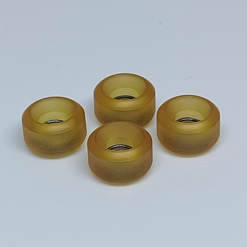 LEEFAI 75D Urethane Pro Fingerboard Wheels Clear Amber Bearing Wheel