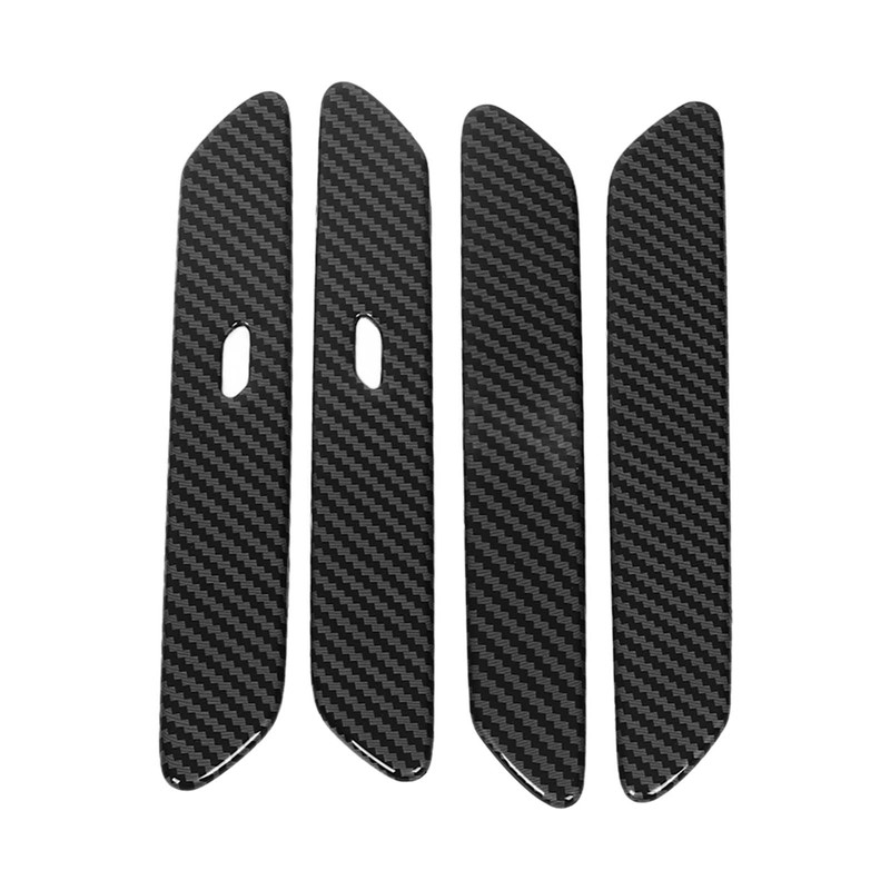 Carbon Fiber Style Door Handle Cover Trim Sticker for Kia