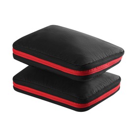 HomeFirst Travel Compression Bag, Convenient Travel Compression Bag, Set of 2, Easy Compression, Space Saver for Clothes, Storage Bag, Travel Pouch, Travel, Business Trip, Convenient Goods, Black