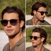 WMP Eyewear - Men's Classic Round Polarized Sunglasses, Premium Slim