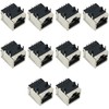 Conector de PCB RJ45 10 piezas RJ45 blindado 8P8C 90