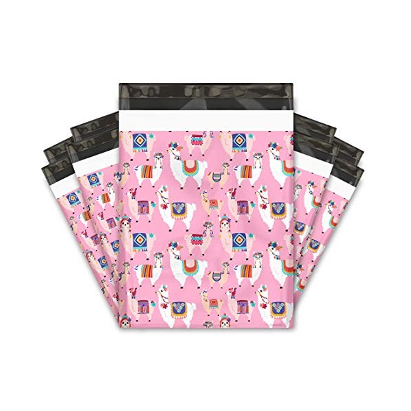 12x15 (50) Pink Llama Designer Poly Mailers Shipping Envelopes Premium