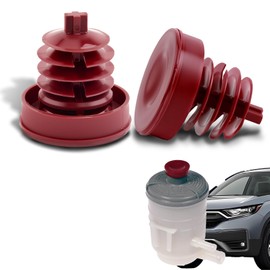 Rebvugr 2PCS Power Steering Reservoir Cap, Hydraulic Power Steering Reservoir Cap, Replacement 53697-SB3-952 Power Steering Pump Reservoir Cap Plug Cover, Fit for Honda Accord Odyssey Crv Civic Rd5/7