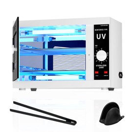 Yofuly Dual Lamp Sterilizer, 12L Large Sterilizer for Nail Tools, Multi-Functional Nail Cleaning Box, Large Capacity Cleaning Cabinet for Home Use, Barbers, Beauty Salons, and Spas