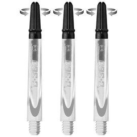 Harrows Darts Technology Carbon 360 Shafts, Rotating Carbon Top by Thor-Sports (Medium, Clear)