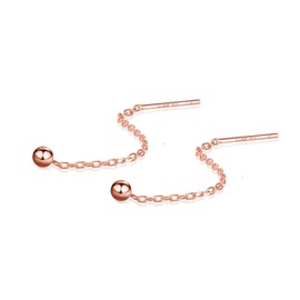 S.Leaf Threader Earrings for Women Threader Earrings Sterling Silver Chain Earrings Tassel Earrings Gold Earrings for Women, Metal