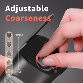 Gravity Automatic Rechargeable Electric Salt and Pepper Grinder Set Stainless Steel Pepper Shakers Mill Grinder Set for Kitchen with LED Light Dust Lids Adjustable Coarseness USB Dual Charging Base