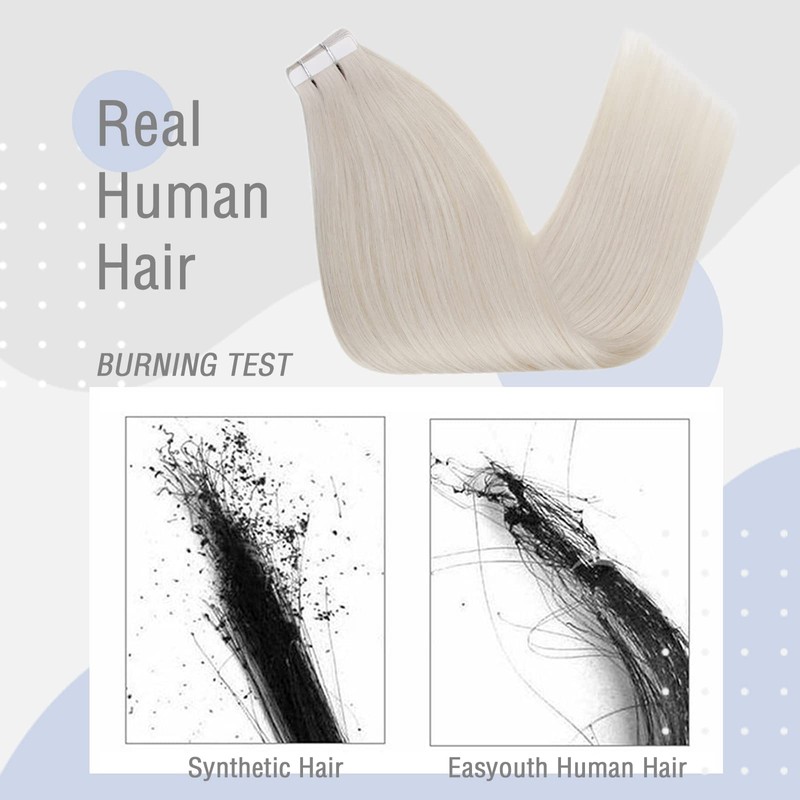 Easyouth tape-on real human hair extension - glue-on, double-sided human