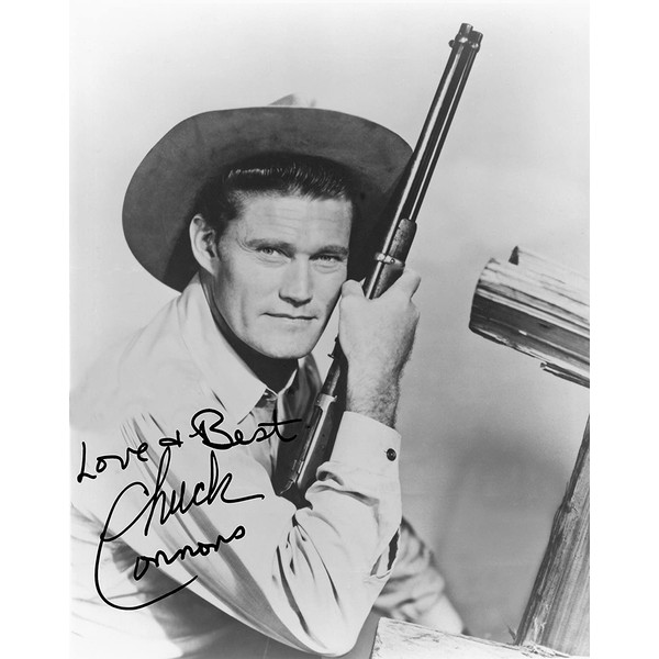 Rifleman Chuck Connors Autographed Photo RIFLE-X02