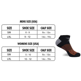 Extreme Fit Compression Socks - Ankle Performance Socks for Running and Athletics - 6 Pair