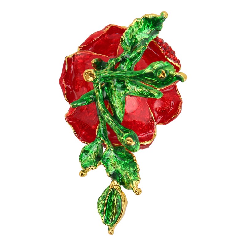 Trinket Box Rose Shape Exquisite Elegant Shiny Jewelry Rings Storage