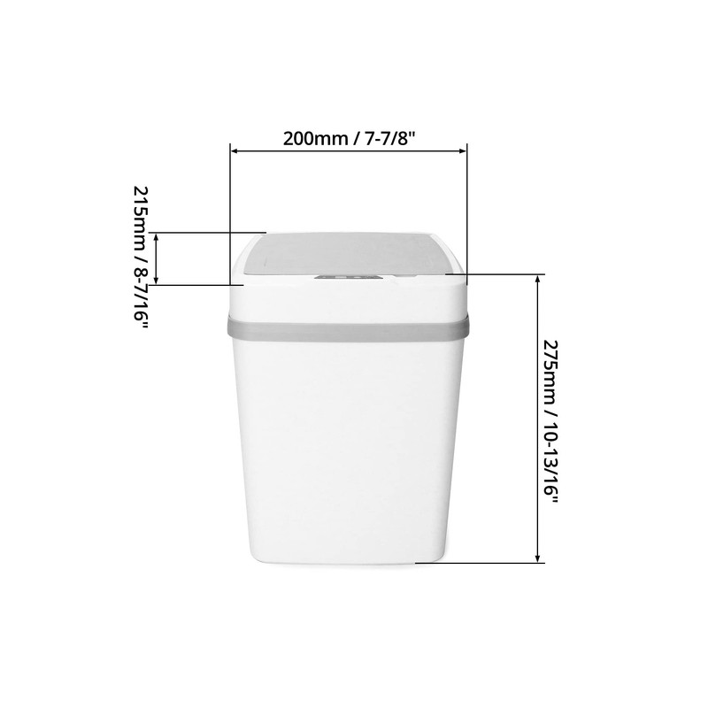 QWORK® Automatic Sensor Trash Can Touchless Motion Sensor Bin with