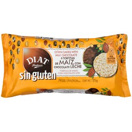 DIET RADISSON, TORTITAS DE MAIZ CUBIERTAS DE COCOLATE DE 125g, 0.125 kilograms, 125 gramo, 1