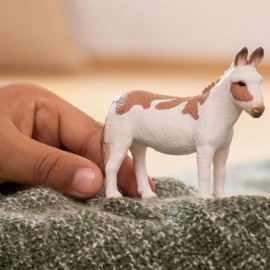 Schleich 2.5 Inch Realistic Toy Donkey For Imaginative Farm Play