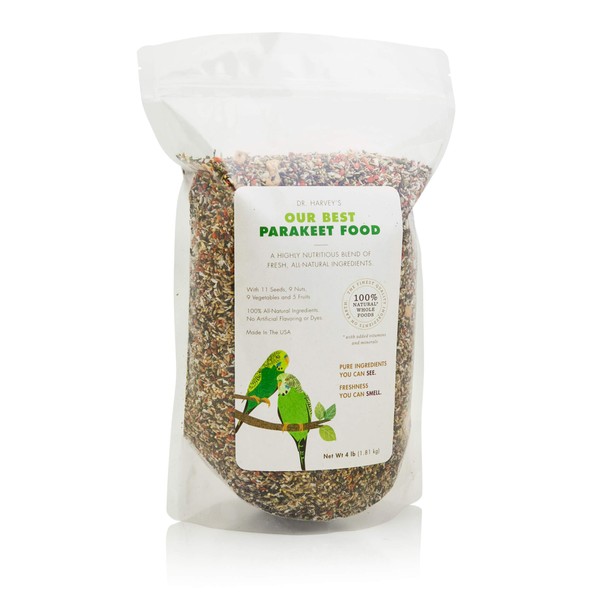 Dr. Harvey's Our Best Parakeet Blend, All Natural Daily Food for Parakeets (4 pounds)