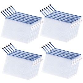 22pcs A5 File Bags,White Document Bag,Mesh Zipper File Bags,Waterproof File Bags,Dustproof File Bags,Suitable for Storing Travel,School,Office Supplies,and Home Organization and Storage