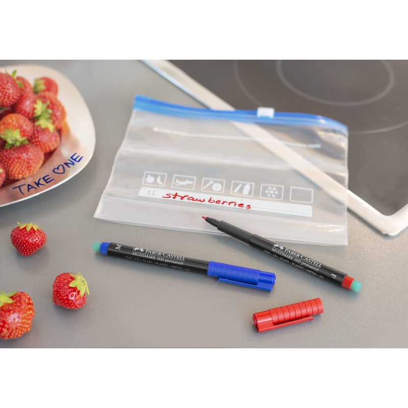 FABER-CASTELL Permanentmarker MULTIMARK 1513 schwarz F - 10er Pack