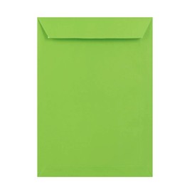 C4 Coloured Peel & Seal Envelopes for A4 Card, Greeting Cards, Invitations, Mailing Envelopes, Self Seal Posting Envelopes - Pack of 10 (Mid Green)