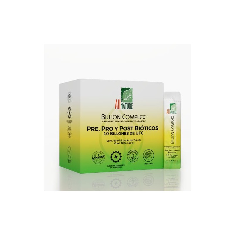 All Nature Billion Complex, Probióticos 10 Billones, Pre, Pro y
