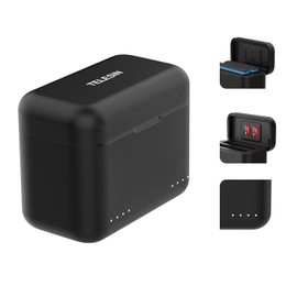 TELESIN Battery Charger for Insta360 X3 Accessories with Micro SD Card Slots and USB Type C Cable, 2-Channel Quick Battery Charging Case Storage Station, Fast Charge Up to 100% in 65 Minutes PD3.0
