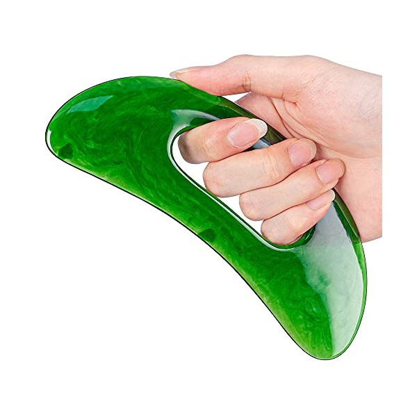Scienlodic Gua Sha Massage Tool with Handle, Larger Guasha Tool for Back Neck Face Leg Massage, Lymphatic Drainage, Cellulite Remove