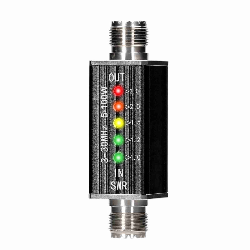 LED SWR Meter 3-30MHz Frequency Shortwave Standing Waves Indicator for