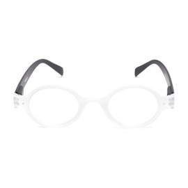 Round Reading Glasses in Clear/Black by Readers.com | The Flamingo | +2.00