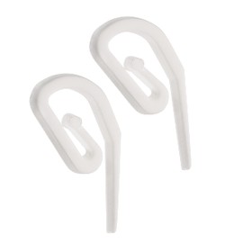 White Plastic Curtain Hooks | Hooks For Pencil Pleat, Window, Door & Shower Curtains | Heavy Duty Hook for Header Tape & Drapery | Pack of 50-2.8 x 1.2cm | The Bead Shop - A UK Brand